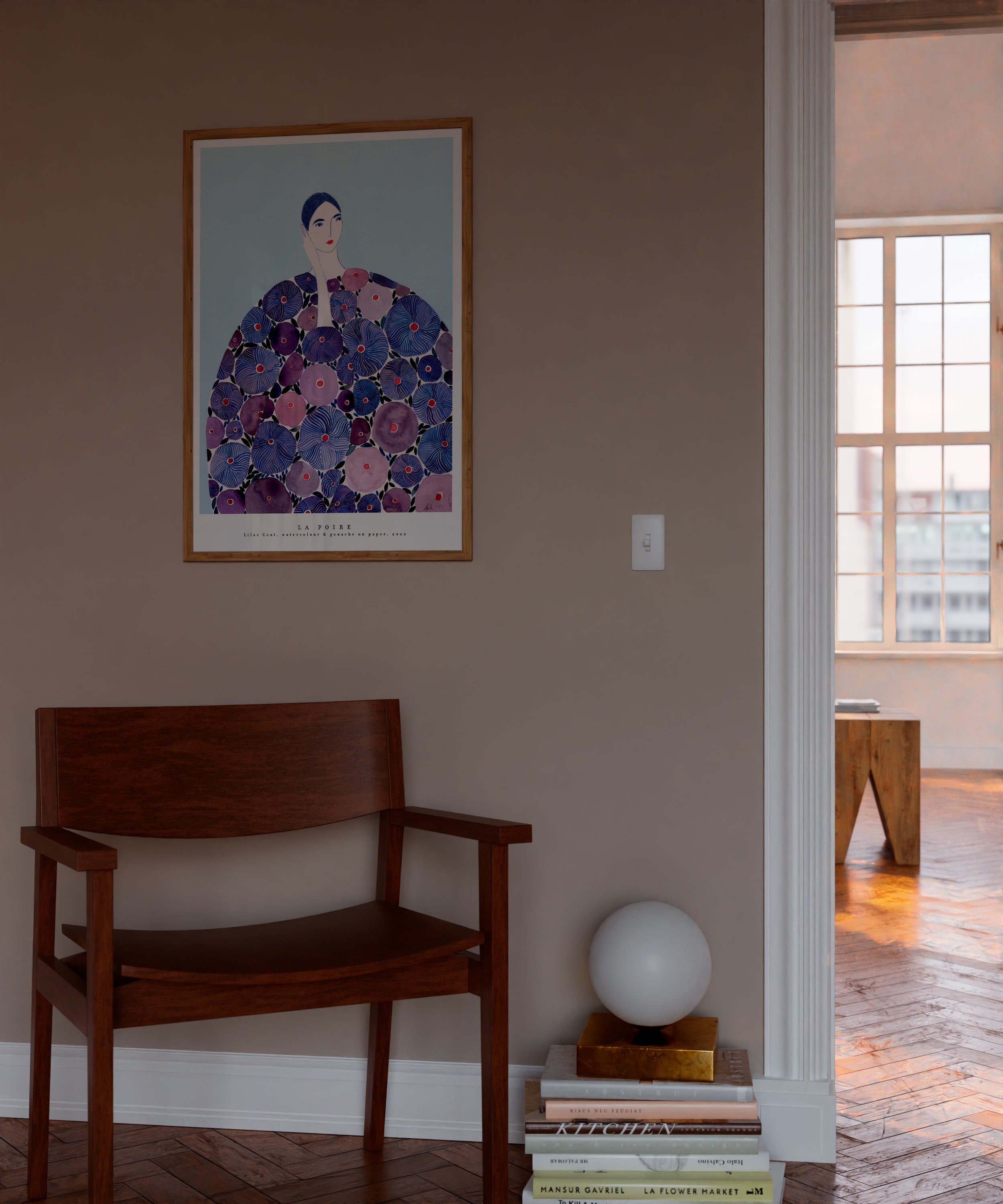 La Poire Lilac Coat plakat - A3